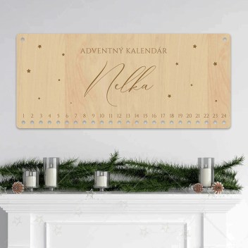 ideatree, vianočné dekorácie, adventný kalendár, kalendár, drevený adventný kalendár, adventný kalendár s menom, nové mesto nad váhom