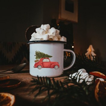 ideatree, vianočný hrnček, smaltovaný hrnček, detský hrnček, plecháčik, hygge, vianoce, lubene, nové mesto nad váhom