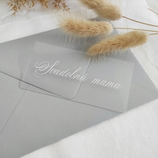 ideatree, svadba, oslava, menovka, svadobné menovky, transparentné menovky, nové mesto nad váhom