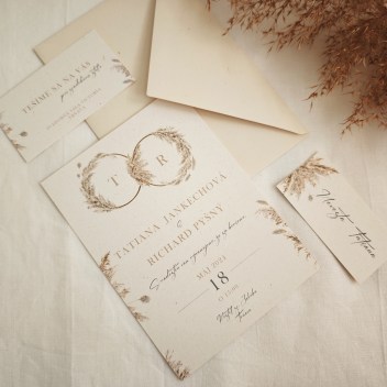 ideatree, oznámenie, svadba, svadobné oznámenie, oznámenie pampas, pampas grass, jednoduché oznámenie, nové mesto nad váhom